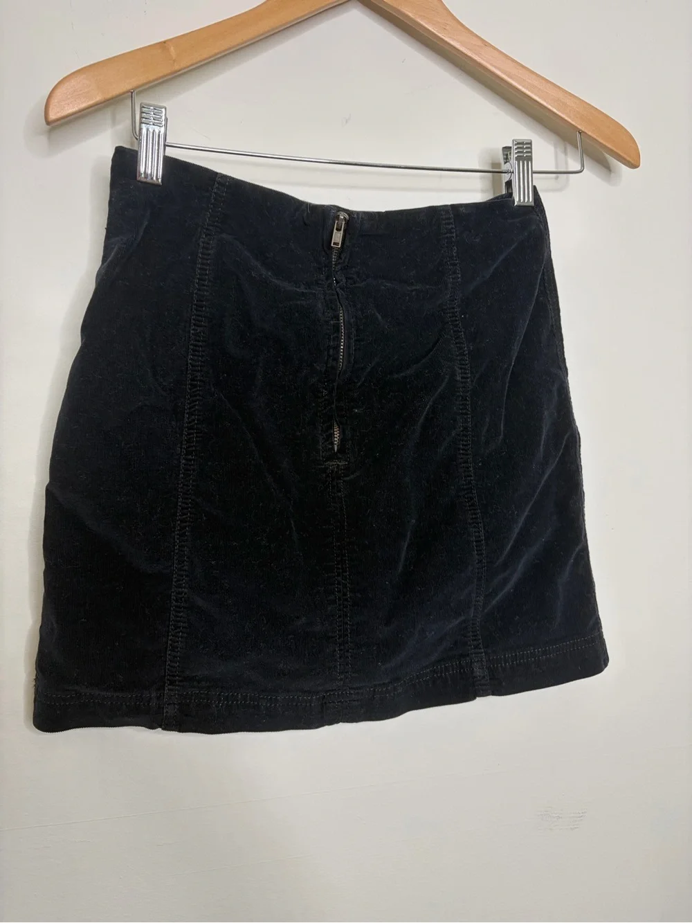 Classic Black Corduroy Mini Skirt - Versatile Women's Skirt